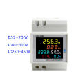 Din Rail AC Monitor 6IN1 100A Voltage Current Factor Active KWH Electric Energy Frequency Meter VOLT AMP. 