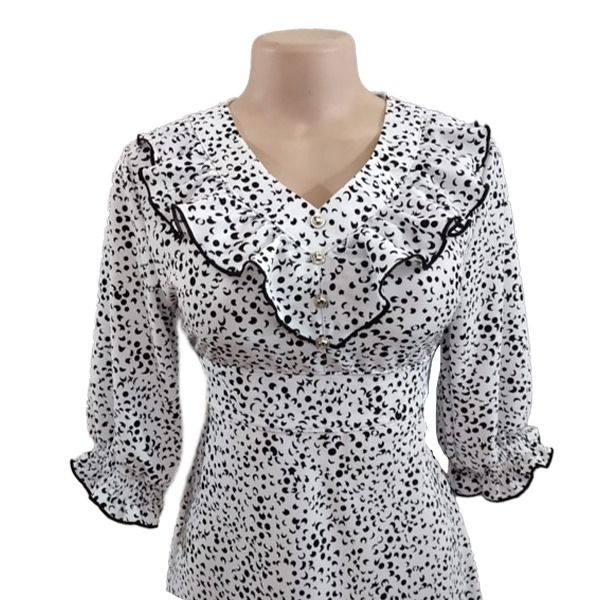 New%20Stylish%20Long%20Sleeves%20V%20Neck%20Rosa%20Bella%20Polka%20Printed%20Long%20Frocks%20for%20Women%20-%20Image%207