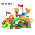 lot Big Bricks Longitudinal Funnel Marble Race Run Maze Balls Track Funnel in Blocks Building Blocks Toys-Longitudinal Funnel. 