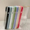 【ThinkWay】Shockproof Armor Color Bumper Clear Case For iPhone 13 12 11 Pro Max XR X XS 7 8 Plus SE2 Mini Luxury Soft Frame Hard Back Cover. 