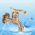Antique Style Brass Washing Machine Faucet Wall Mount Laundry Cold Water Tap Bathroom Use. 