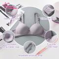 Muses Mall Lightweight Breathable Bra Women Push Up Thin Padded No Steel Ring Adjustable Shoulder Strap Deep V Neck Breathable Bra No Steel Ring Bra. 