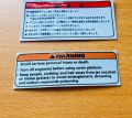 Motorcycle Warning Service 2 sticker Tank Badge Sticker Decal Waterproof. 