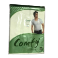 Comfy Men Sleeve White Cotton Vest - RNS - 100% Cotton. 