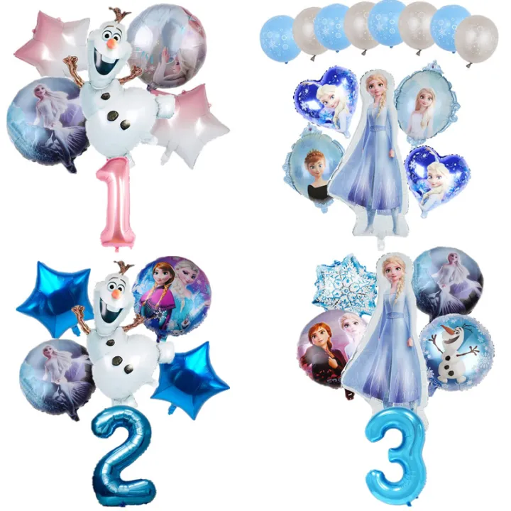 Anna Inflatable 1set Frozen Princess Elsa Anna Olaf Foil Balloons Baby Shower Snow ...