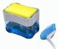 2 in one Special Soap Detergent Pump, Kitchen Scrubbing Liquid Detergent Dispenser Press-Type Liquid Box Scouring Pad Dishwashing Soap Box Kitchen Accessories. 