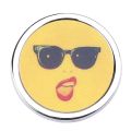 【Hottest Trends】Car Room Funny Round Mini 3D Car Auto Motorcycle Badge Logo Emblem Sticker SUV Truck Car-Styling 35mm Big Red Tongue Style. 
