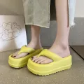 【ZOSR】Fnova 7cm Thick Sole Wedges Supper Soft Flip Flops for Women Summer Clip Toe Chunky Platform Sandals Woman Non Slip Beach Slippers Outdoor Slides. 
