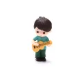 Cute Couple Figurines Set Garden Home Decoration Miniature Craft Guitar Ornament. 