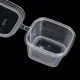 50Pcs/Pack Square Sauce Cup With Cover Clear Mini Plastic Dipping Sauce Cups. 