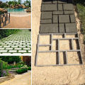 【BestGO】 Pavements Mold Reusable Concrete Cement Stone Design Paver Walk Mould. 