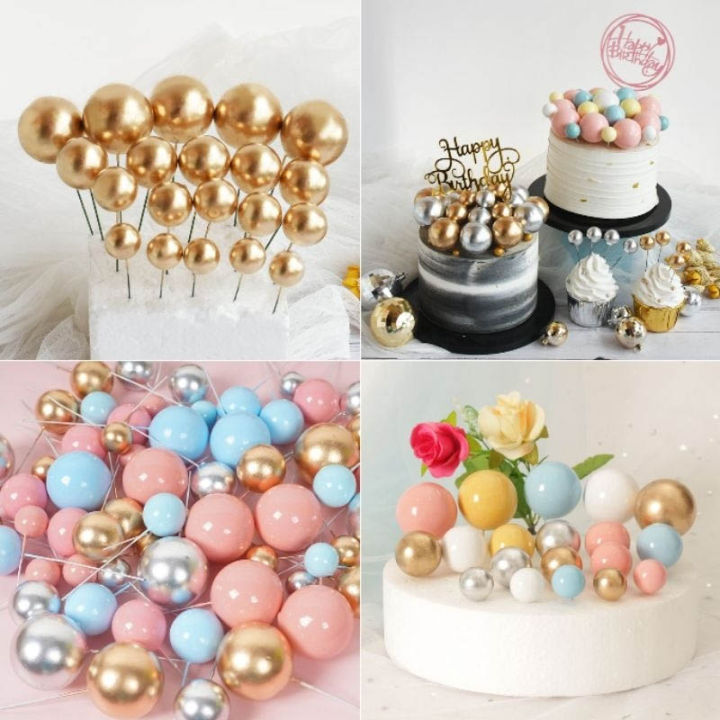 10%20PCS%20Cake%20Topper%20Ball%20Set%20Glitter%20Balls%20Golden%20Ball%20Faux%20Balls%20Ball%20Topper%20-%20Image%202