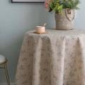 【ZOSR】Pastoral Style Lace Tablecloth 2 4 6 Seater Rectangular Dining Table Cloth Dustproof Round Table Cover. 