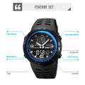 SKMEI 1655 Outdoor Sports Men's Electronic Watch Dual Display Multi functional Waterproof Student Exploration Watch. 
