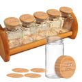 16 Round Shape English Label Wood Design Stickers Spice Jar Stickers for Home Cooks Spice Bottles Labels. 