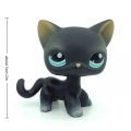 Rare Mini Pet Shop Toy Short Hair Original Lps Toy Stands Blue Eyes Kitten Old Figures Collection. 
