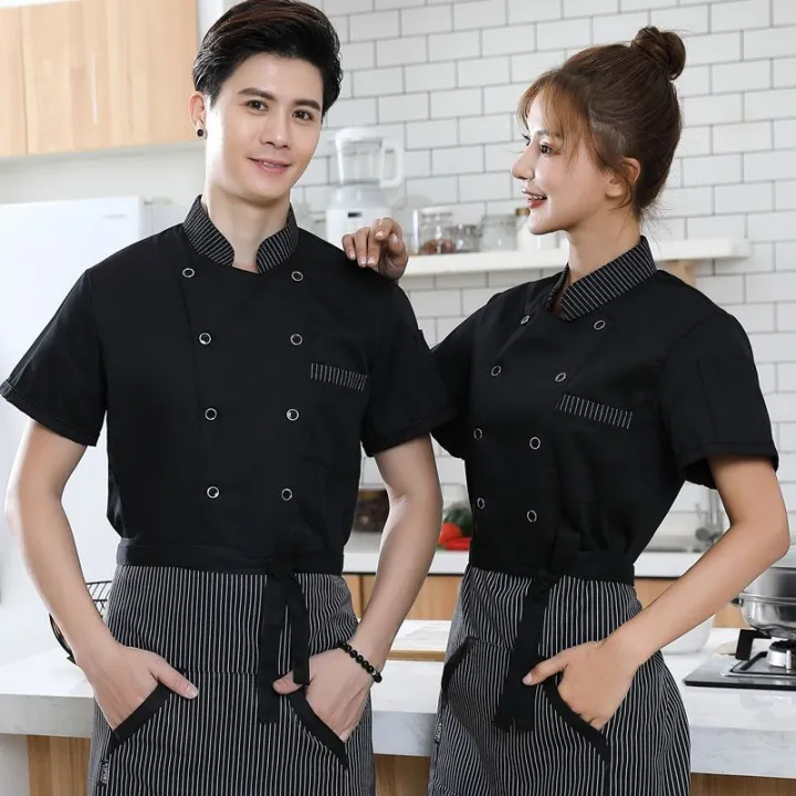 Dining%20Chef%20Overalls%20Short%20Sleeve%20Summer%20Restaurant%20Hotel%20Kitchen%20Work%20Clothes%20School%20Canteen%20Kitchen%20Clothes%20Long%20Sleeve%20-%20Image%208