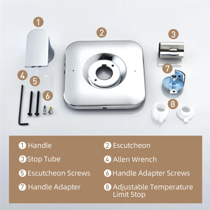 NAMUNY%20Replacement%20for%20T2471%20Genta%20LX%20Valve%20Shower%20Trim%20Kit,%20Shower%20Lever%20Handle%20-%20Image%204