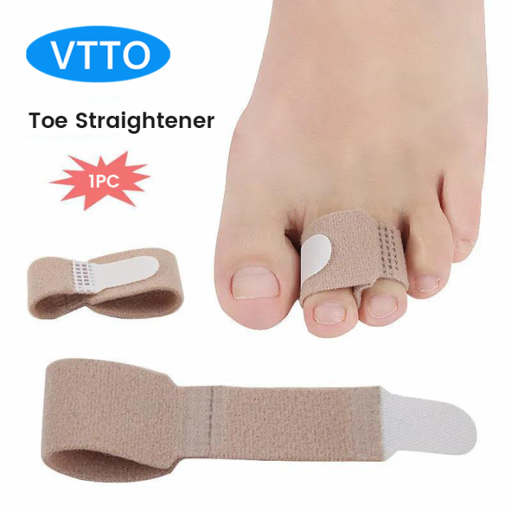 VTTO 1PC Toe Finger Straightener Hammer Toe Hallux Valgus Corrector Bandage Toe Separator Splint Wraps Foot Care Supplies