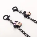 【WEJA】Chain Lanyard Glasses Cartoon Mouse Design Black Acrylic Material. 