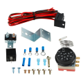 Electric Radiator Fan Thermostat Controller Kit Radiator Fan Thermostat Control Relay Wire Kit 12V For Car Truck. 