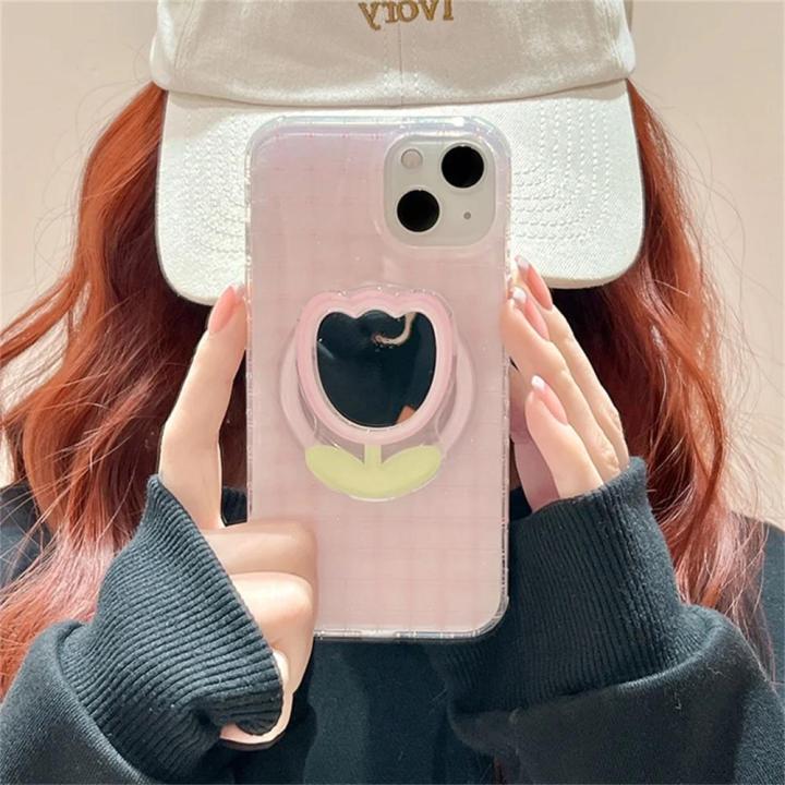 Girl%20iPhone%20Holder%20Ring%20Finger%20Phone%20Holder%20for%20Applicable%20Foldable%20Mirror%20Tulip%20Cute%20Korean%20INS%20Pink%20MagsafeGriptok%20Support%2016%20Stands%20-%20Image%202