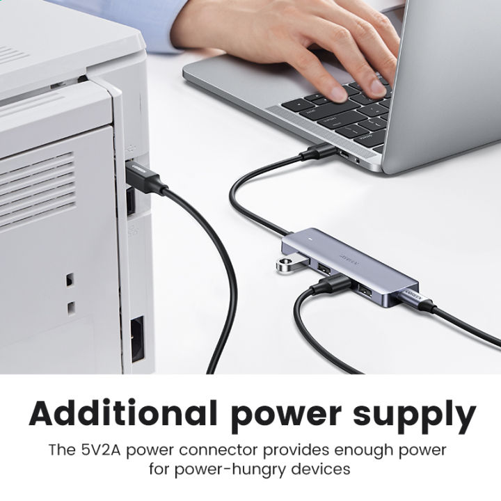 UGREEN%204-Port%20USB%203.0%20Hub%20Ultra%20Slim%20High-Speed%20USB%20Splitter%20Portable%20Extension%20Data%20Hub%20Compatible%20for%20MacBook%20Mac%20Pro/mini%20Surface%20Pro%20XPS%20PS4%20Xbox%20One%20Flash%20Drive%20HDD%20-%20Image%205