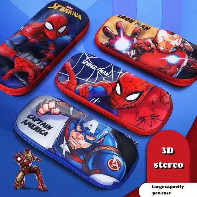 Unisex%20Kids%20Pencil%20Case%20Pen%20Box%20Stationery%20Bag%203D%20Printed%20Spiderman%20-%20Image%204