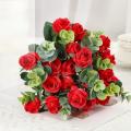Faux Eucalyptus Artificial Flower Bouquet Lifelike Home Decor 10-Head Silk Rose Arrangement Silk Texture Peony Bouquet  Peony Decor for Wedding Decor Home Decoration Party Enrichment Vase Filling Gift. 