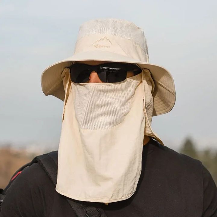 Summer%20Quick-drying%20Boonie%20Men%20Women%20Hat%20Outdoor%20Face%20Mask%20Wide%20Brim%20Bucket%20Hat%20Sun%20Protection%20Wide%20Brim%20Cap%20for%20Fishing%20Hunting%20-%20Image%203
