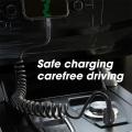 Accessories xiaomi samsung oid phone fast charging cable car e c data 5A Typ line spring retractable fast USB C charging cable for android. 