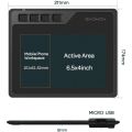 GAOMON S620 Drawing Graphic Digital Tablet with Shortcut Keys and 8192 Level Battery-Free Pen for Drawing Game OSU Supports Windows/Mac/Android (6.5 x 4|). 
