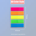100/200PCS Marking Plan Sticker Index Label Fluorescent Notes for Page Marker Planner Stickers Student Office School Stationery. 