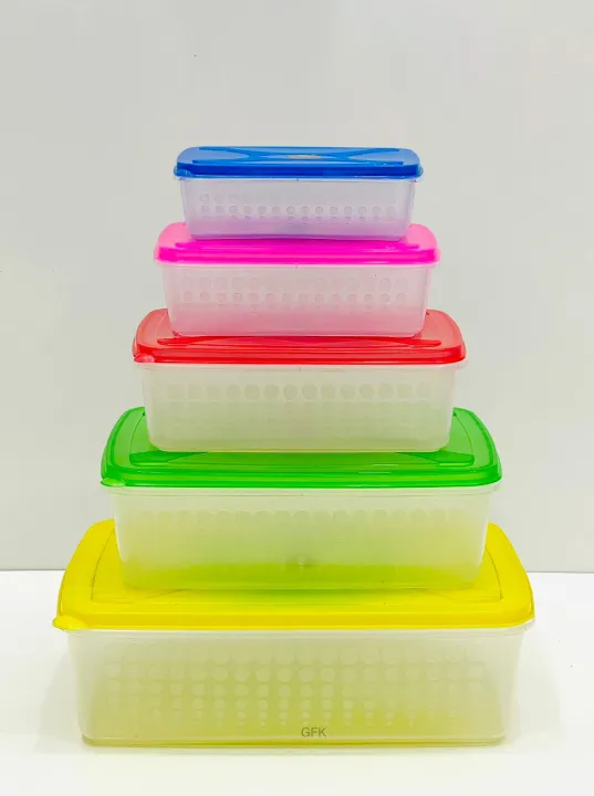 Plastic%20Food%20Container%205%20Pcs%20Set%20/%20Lunch%20Box%20/%20Tiffin%20Box%20/%20Dubba%20Set%20Good%20Quality%20Transparent%20Type%20Storage%20Boxes%20-%20Image%202