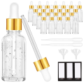 Glass Dropper Bottle 24 Pack Clear Glass Bottles Empty with 2 Funnels & 2 Long Pipettes, 30ml Eye Dropper Bottles. 