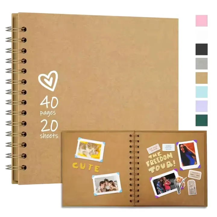 Hard%20Cover%20Blank%20Page%20DIY%20Scrapbook%20Photo%20Album%20With%20Thick%20Pages%207-inch%20Scrapbook%20For%20Wedding%20Anniversaries,%20Family%20Memories,%20And%20Small%20Scrapbooking%20Projects,40%20Pages%20(20%20Sheets)%20-%20Image%203