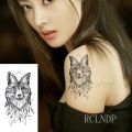 Waterproof Temporary Tattoo Sticker Wolf Wolves Head Animal Neck Wrist Foot Hand Flash Tatoo Tattoos for Men Women Kids. 