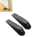 4pcs Set Black Door Stopper Easily Wedges Door Gaps Up Finger Protector Flexible Floor Door Stops. 