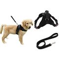 Dog Pet Harness Collar Adjustable and Soft Chest Belt with Leash. 