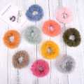 1pc Autumn and Winter seosons Women Girls Sweet Colors Soft Elastic Hair Bands Lady Faux Fur Scrunchies Rubber Bands Female Hair Accessories. 