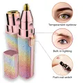 2 in 1 Rechargeable Built-in LED Light for Face Lips Nose Body  Facial Hair Removal for Women Man Electric Eyebrow Shaver Trimmer Eye Brow Hair Remover， Electric Razor and Painless Hair Remover. 