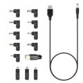 USB To DC Power Cable Universal USB To DC Jack Charging Cable Power Cord with 13 Interchangeable Plug Connectors Adapter. 