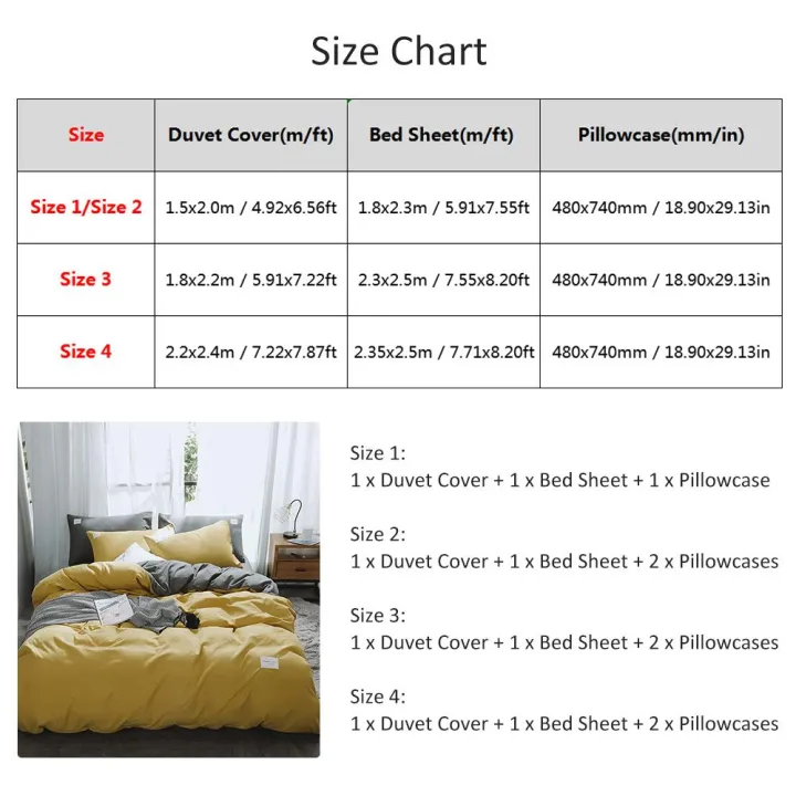 4Pcs/Set%20Duvet%20Cover%20&%20Bed%20Sheet%20&%202Pcs%20Pillowcase%20Bedding%20Sets%20Bedclothes%20Home%20Bedroom%20Supplies%20(size%203)%20-%20Image%204