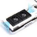 GPU Backplate Memory Radiator For Nvidia RTX 3090 Series Graphics Card VGA VRAM, Aluminum Panel + Dual PWM Fan Cooling Cooler. 