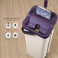 SCRATCH Cleaning Mop with Bucket Hands-Free Microfiber Flat Spin Mop System 360° Flexible Head. 