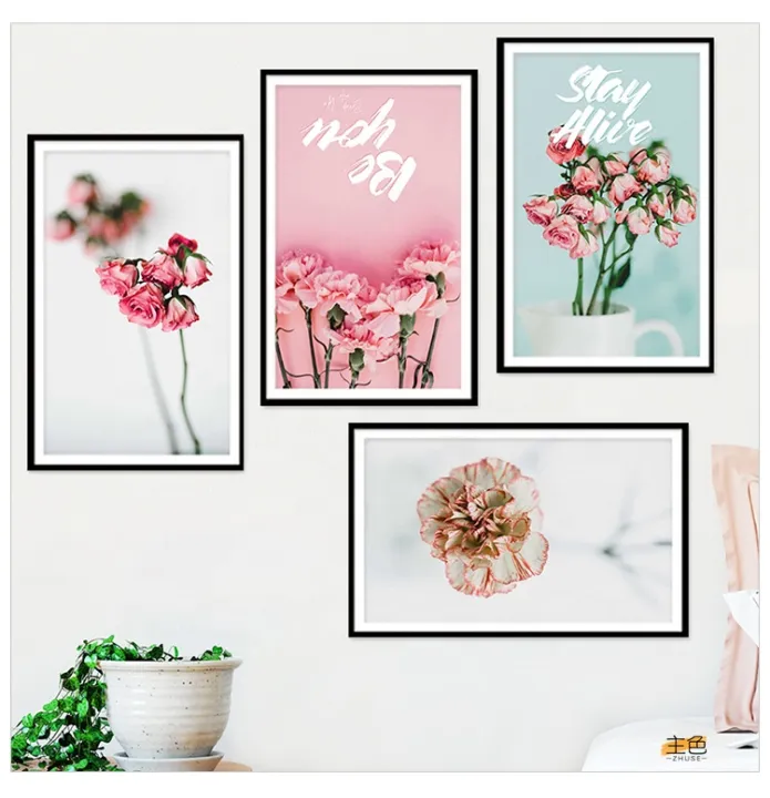 New%20Nordic%20Modern%20Creativity%20Pink%20Plants%20Flowers%20Study%20Room%20Decorative%20Canvas%20Painting%20Home%20Decor%20Wall%20Art%20Floral%20Picture%20-%20Image%204