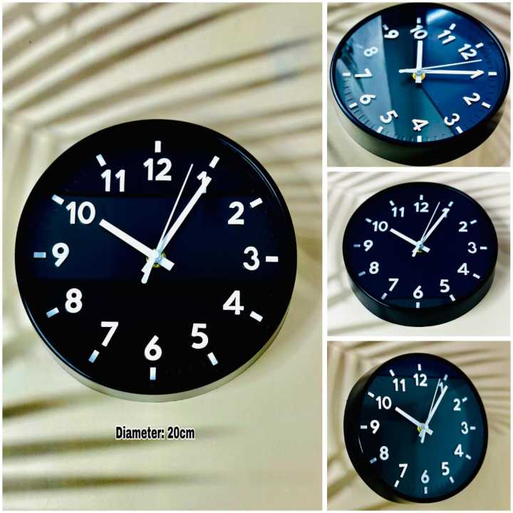 20cm%20Diameter%20Wall%20Clock%20Simple%20Style%20High-precision%20Battery%20Operated%20Round%20Hanging%20Clock%20Easy-to-Read%20Non-Ticking%20Quartz%20Clock%20Wall%20Decor%20-%20Image%202