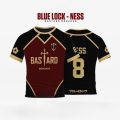 Jersey Futsal Cosplay Football Motif VL Replika Blue Lock Anime Bastard Munchen Men T-shirt Summer Short Sleeve Children Tee Top. 
