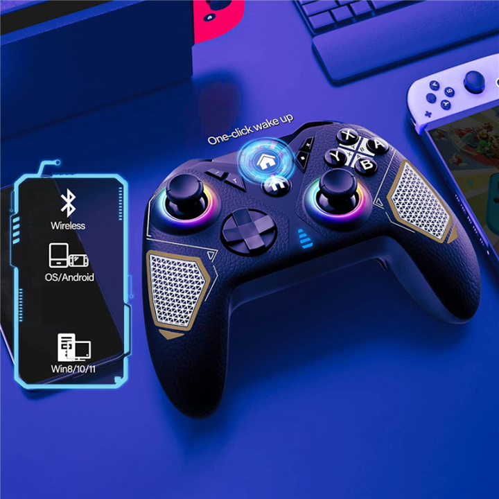 Plastic%20Wireless%20Gamepad%20Controller%20for%20Nintendo%20Switch/Lite/OLED,%20Switch%20Game%20Controller%20with%20LED%20Light/Wakeup/Turbo%20-%20Image%207