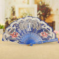 PVC Folding Fan Chinese Fan Folding Hand Fan Decorative Handheld Fan Peacock Fan Handheld Fan Craft Fan Decorative Fan Dance Fan. 